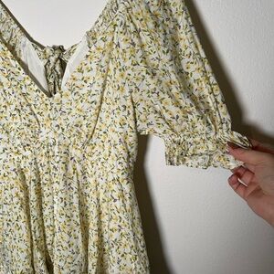 Blu Pepper Yellow Floral Dress